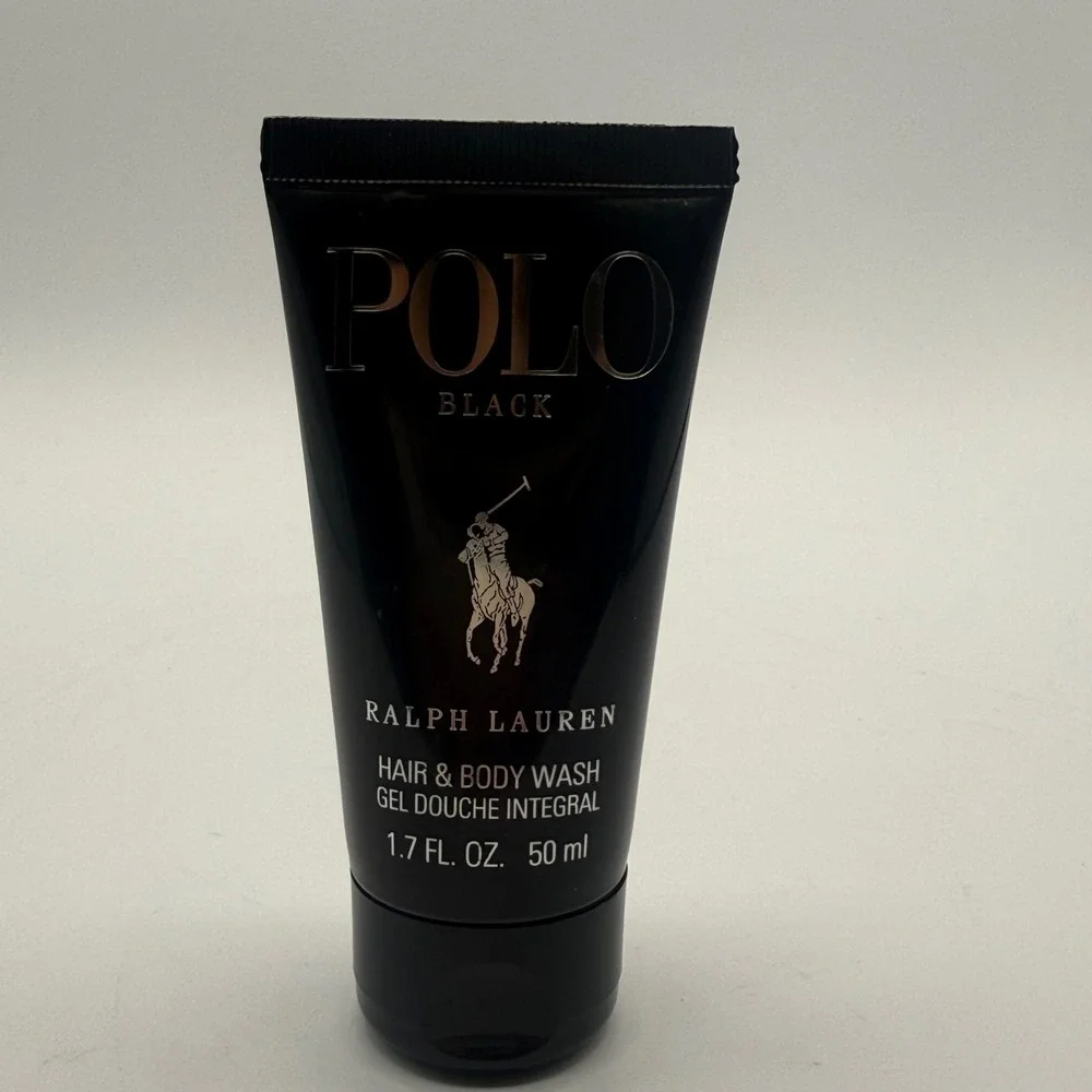 Ralph Lauren Hair & Body Wash Mens 1.7oz Black New Polo Black Travel Size